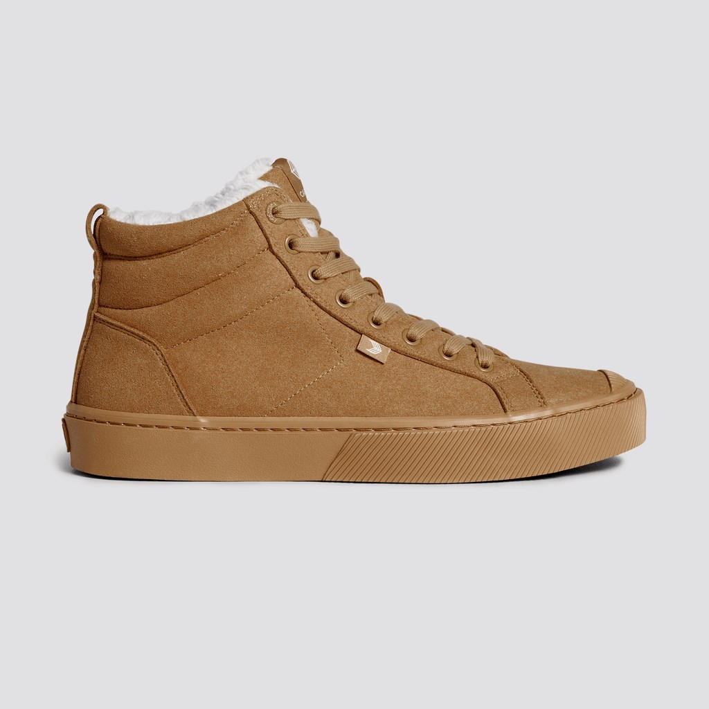 OCA HIGH Cariuma High Top Daim Vegan All Camel Homme | IMD-0104330